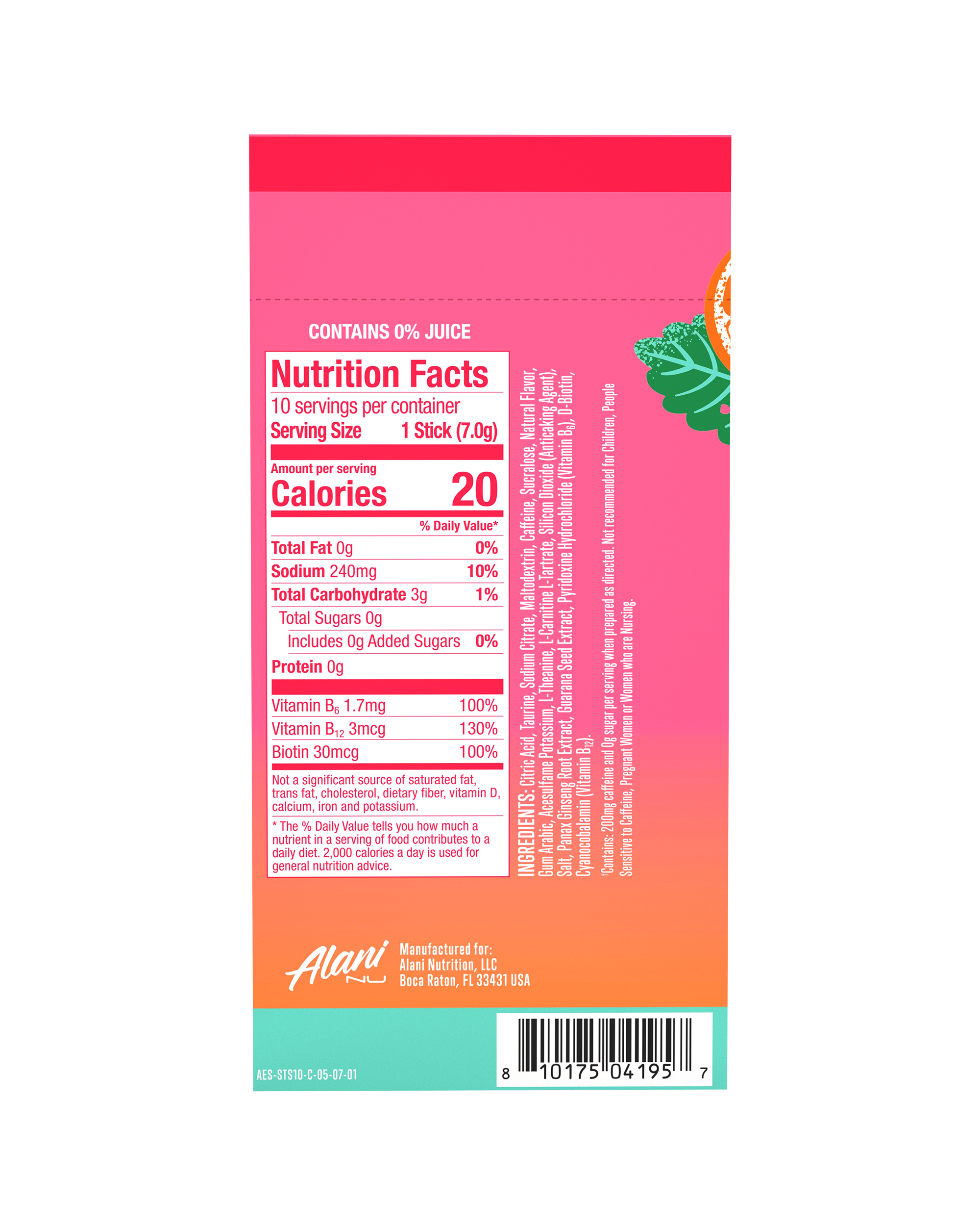 Energy Sticks - Strawberry Sunrise (TVMU)