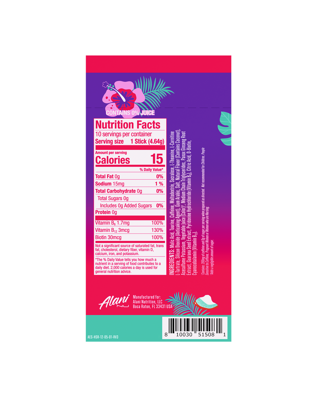 Energy Sticks - Hawaiian Shaved Ice (DIK1)