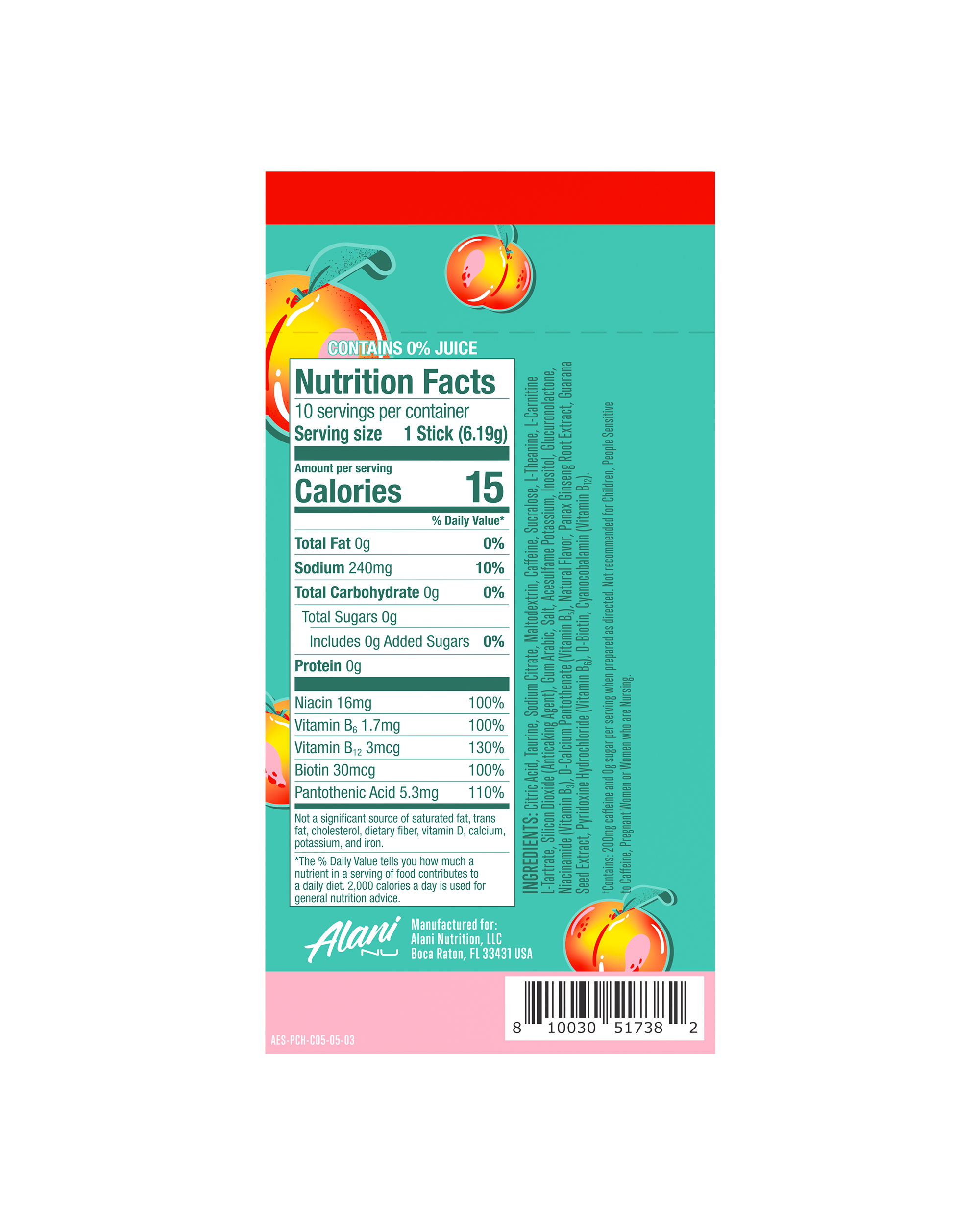 Energy Sticks - Juicy Peach (5CPP)
