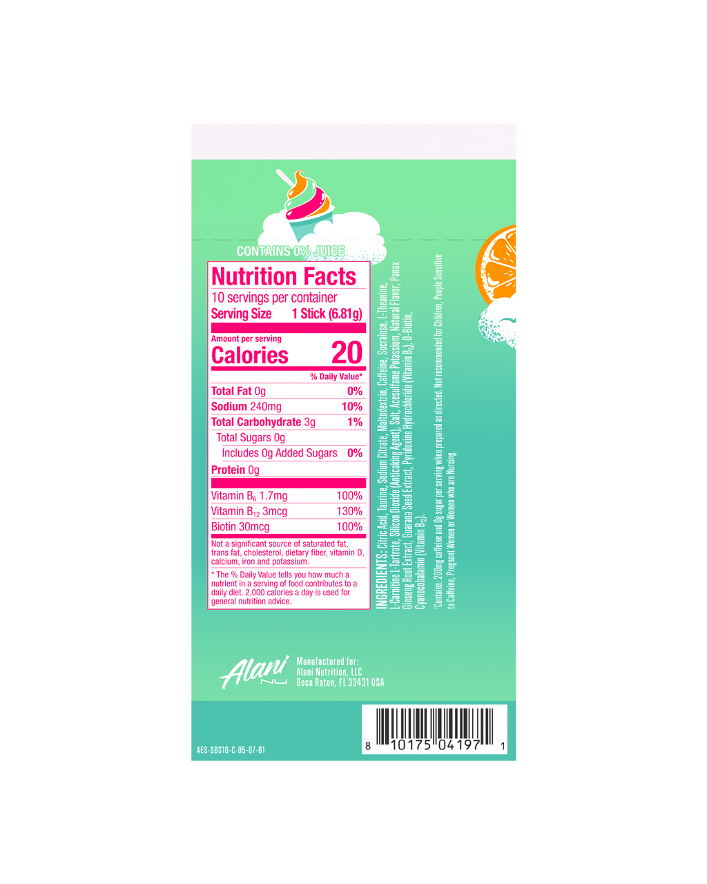 Energy Sticks - Sherbet Swirl (5S43)